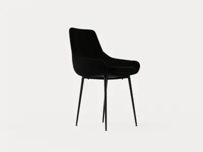 Alsarp Kitchen Chair Black Low-poly 3D model