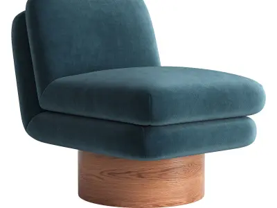 Odeon Swivel Accent Chair 3D model