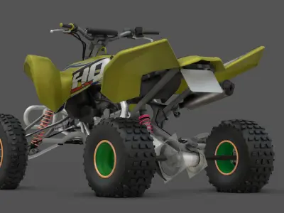  Dakumoto 450 Racing Street Bike 3D Model Low-poly 3D model