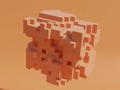 Geometric blocks V2 Low-poly 3D model