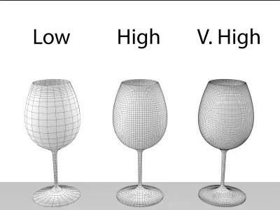 Classic Wine Glass 3D model