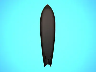 SURF BOARD 10 CARTOON STYLIZED Low-poly 3D model