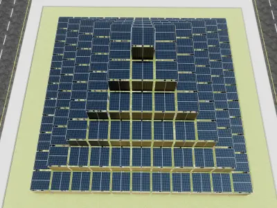 Solar Pyramid Type-1 3D model