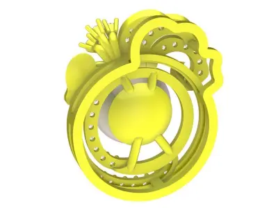 Luxury Pearl Diamond Ring for Women  4699 3D print model