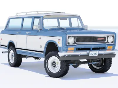 1972 International Harvester Travelall Off Road 3D model