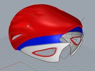 Bicycle Helmet Low-poly 3D model
