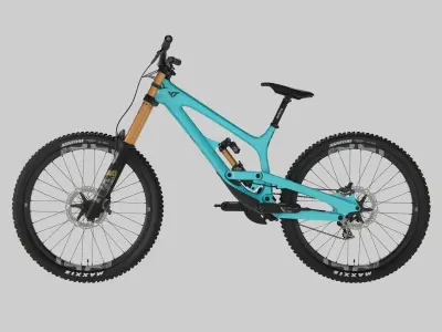 YT Tues Realistic Downhill DH Mountain Bike Textured High Poly Free 3D model