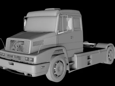 Mercedes benz 1941 Low-poly 3D model