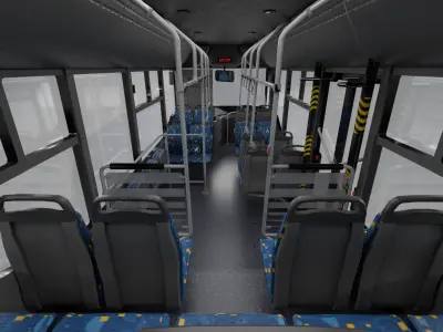 Isuzu Novociti Life Bus Low-poly 3D model