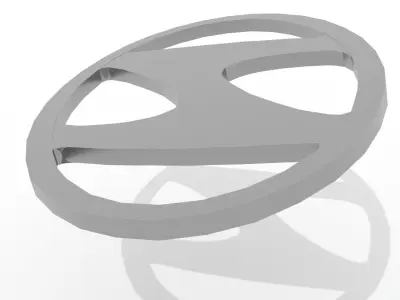 Hyundai emblem Low-poly 3D model