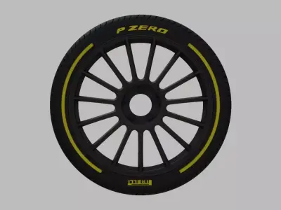 Miniature Konig - Rennform Rim and Tire - 3D Print - No Textures 3D print model