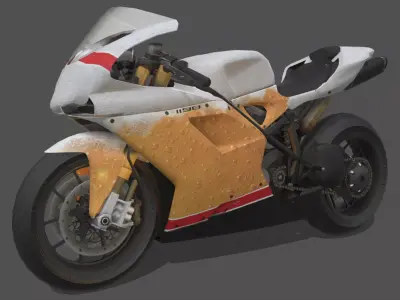 Sportbike5 Low-poly 3D model