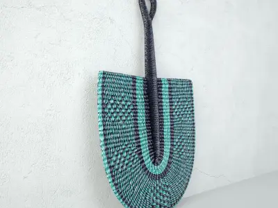 African Handwoven Fan 5 3D model