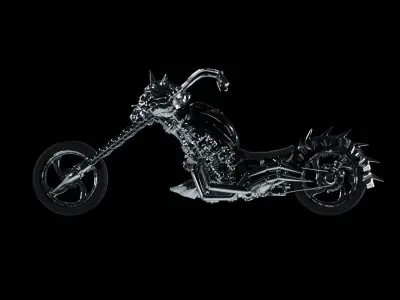 Ghost Rider Motorcycle or Motorbike 3D Model 3D model