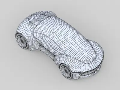 Compact Futuristic City EV 3D model