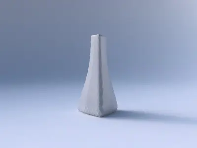 Vase grounded triangle with diagonal grid pattern 3D print model
