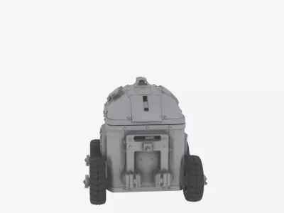 3D of Heavy-Duty Bank Security Cart Compartmentalized Interior 3D model