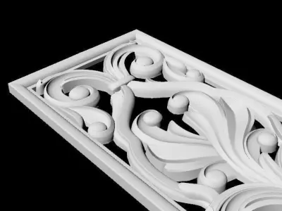Central decor ornament for furniture 3D model 863
