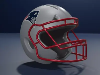 New England Patriots Football Helmet 3D model