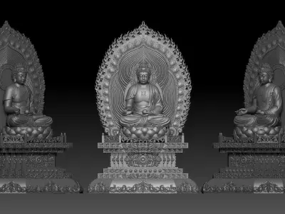 Amitabha Buddha 3D print model