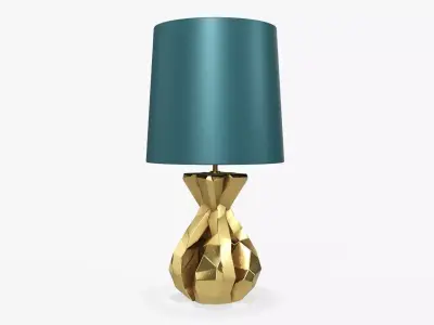 Table lamp with lampshade 06 3D model