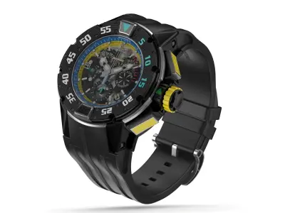 Richard Mille RM 032 Yellow Luxury Watch 3D model