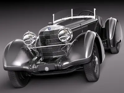 Mercedes-Benz 710 SSK Trossi Roadster 1930 3D model