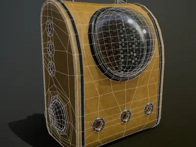 Astronaut Cat Carrier Low-poly 3D model