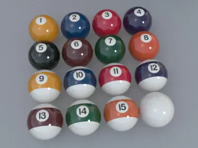 Ball Sports Pack Low-poly 3D model