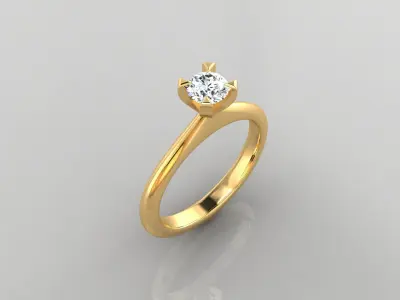 Ring M11 The luxury female ring with gem Wedding 3D print model