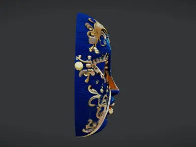 3D Venetian Luxury Mask Model Low-poly 3D model