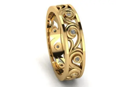 jewelry ring 3D print model 10