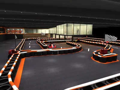 Racing track Low-poly 3D model