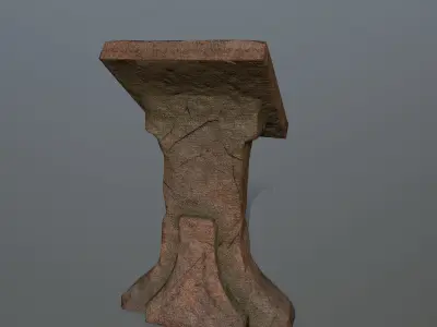lectern stone table Low-poly 3D model