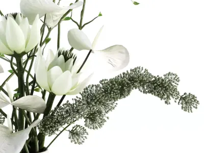 Plants Bouquet Vase Low-poly 3D model