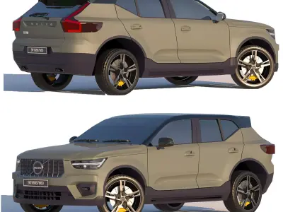 VOLVO -XC40 Low-poly 3D model