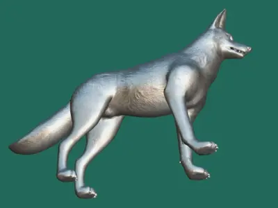 Red Wolf Canine Animal 3D model