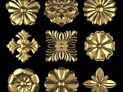 Ornament Element Pack 03 3D model