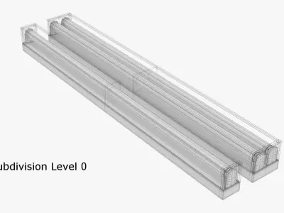 Fluorescent Bulb 3D model