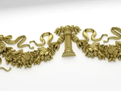 Classic decor ornament v-3D model01 3D model