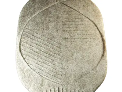 Oval Funky Rug Low-poly 3D model