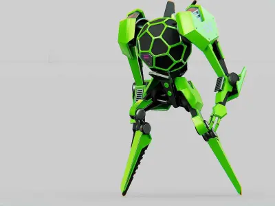 HEXA MOSQUITO DROID Rigged for Unreal Engine - Unity - MIXAMO  3D model