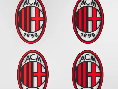 Associazione Calcio Milan logo 3D print model