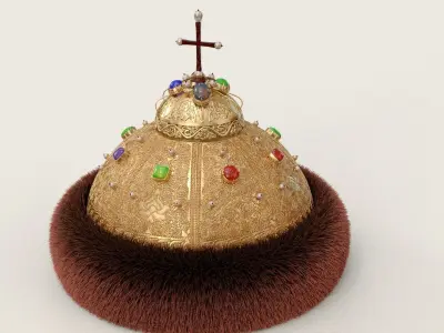 Monomakhs Cap Russian Low-poly 3D model