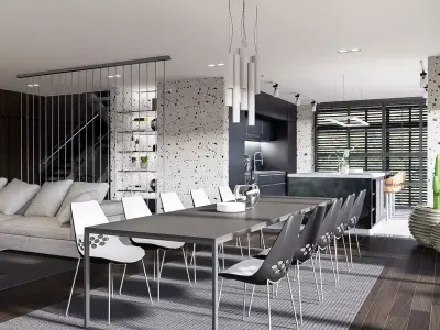 Modern living - D4 3D model