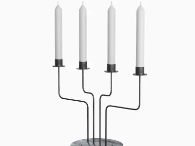 Candlestick 02 Low-poly 3D model