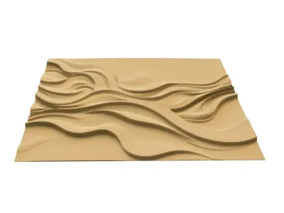 modern panel wall decor set wall relief mural CNC 98 3D model