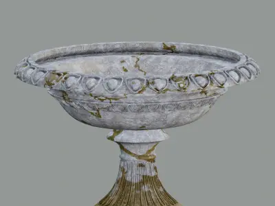 Garden urn planter09 3D model