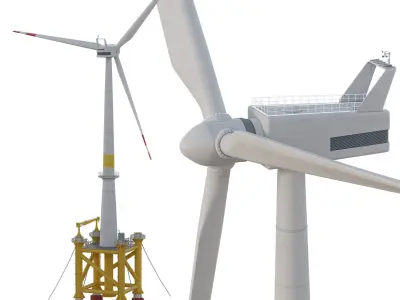 Industrial Marine wind generato  3D model