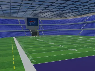 Buffalo Bills - Highmark Stadium - American Football Stadium Low-poly 3D model
